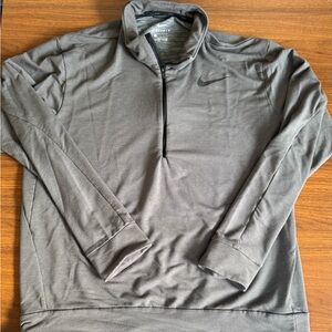 NIKE Mens Size L Half Zip Pullover Light Gray